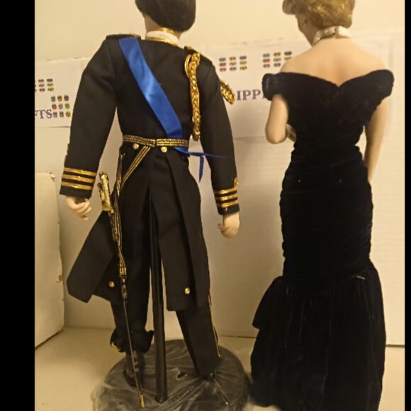 Prince Charles Bridegroom, & Princess Diana Porcelain Dolls - Picture 2 of 3